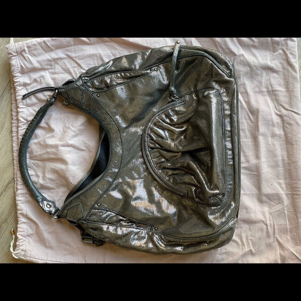 Botkier shoulder tote. Silver/gold tone